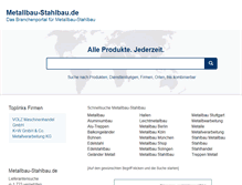 Tablet Screenshot of metallbau-stahlbau.de